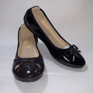 Meeshine NWOT Black Patent Leather Flats Size 37 / 6
